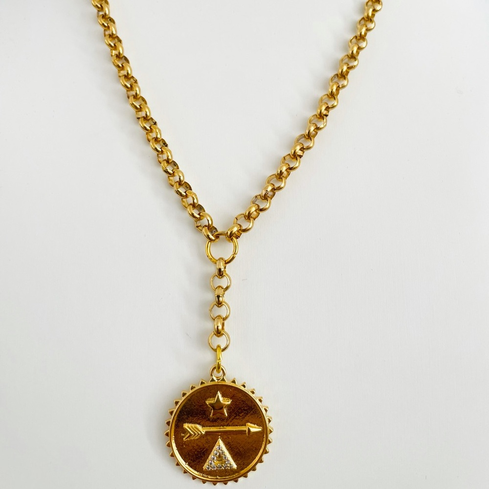 Rolo Chain Necklace Arrow Pyramid Star Charm